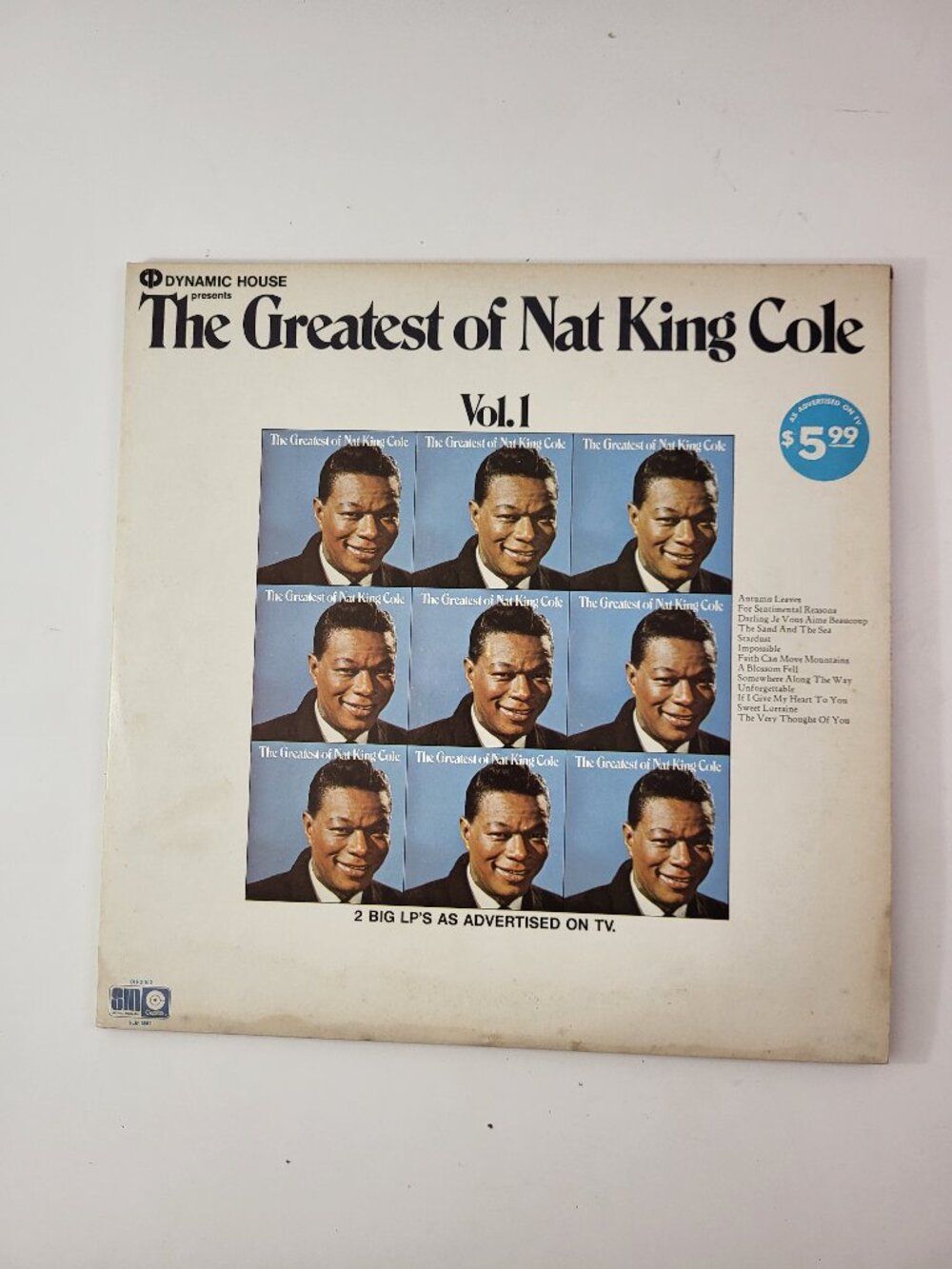 The Greatest of Nat King Cole Vol. 1 & 2 Vintage 2LP Vinyl Record